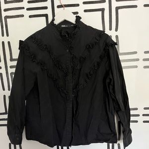 Black Blouse - Medium